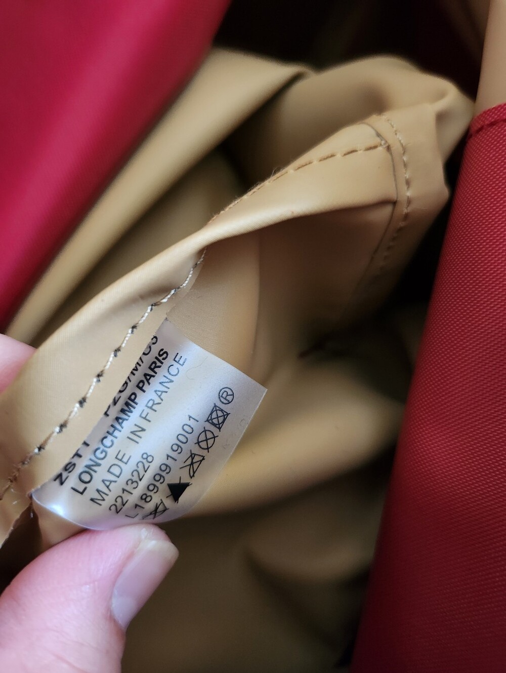 Longchamp Red MEDIUM tote Bag NWT - Picture 4 of 8